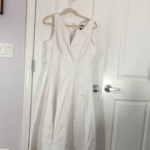 Aqua Classic White Midi Dress